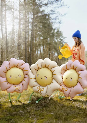 Kwiatowy balon helowy różowy pusty 1,4 m