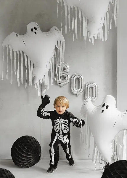 Balon helowy na Halloween Biały duch pusty 93 cm