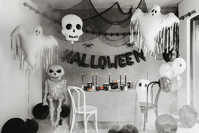 Balon helowy na Halloween Biały duch pusty 93 cm