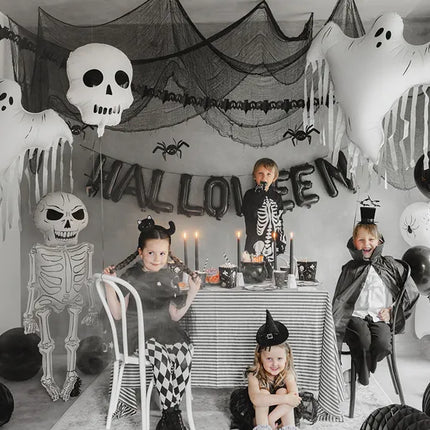 Balon helowy na Halloween Biały duch pusty 93 cm