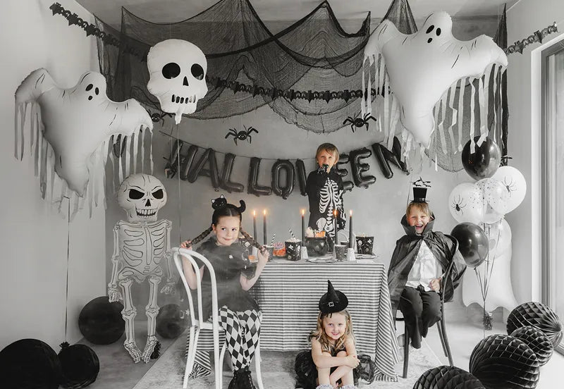 Balon helowy na Halloween Biały duch pusty 93 cm