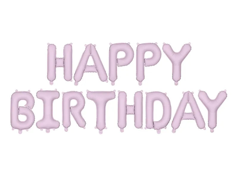 Balon z literą Happy Birthday fioletowy 3,4 m