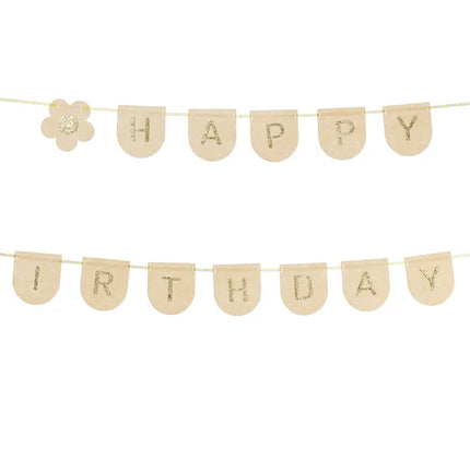 Girlanda z literami Happy Birthday Gold Pink 3m
