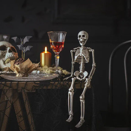 Szkielet na Halloween biały 40 cm