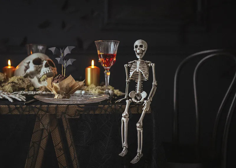 Szkielet na Halloween biały 40 cm