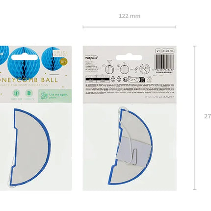 Ciemnoniebieski plaster miodu 20 cm