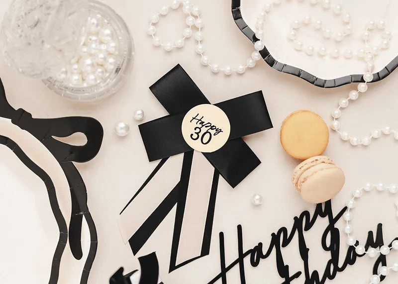 30 Years Button Bow 17cm
