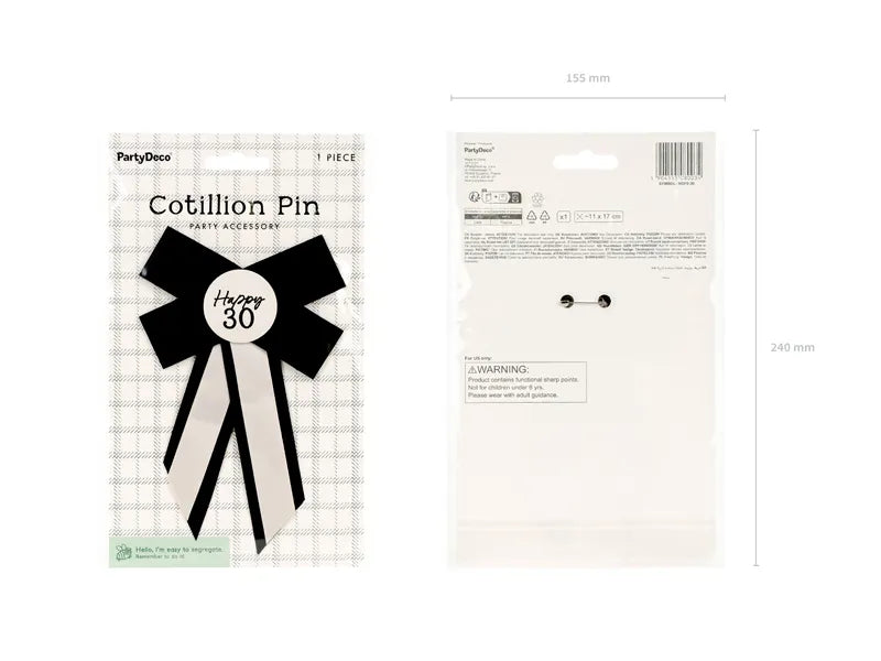 30 Years Button Bow 17cm