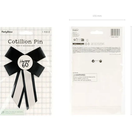 60 Years Button Bow 17cm