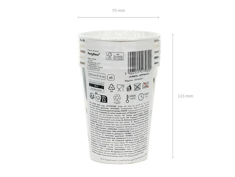 Kubki dla psów 220ml 6szt