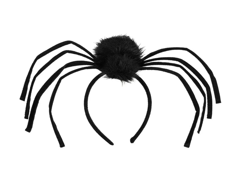 Opaska do włosów na Halloween Czarny Pająk