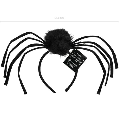 Opaska do włosów na Halloween Czarny Pająk