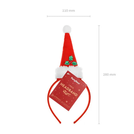 Świąteczna opaska do włosów Mini czapka świąteczna