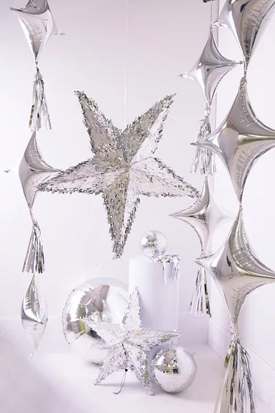 Pinata gwiazda srebrna 68 cm