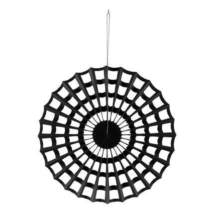 Dekoracja wisząca pajęczyna czarna 50 cm