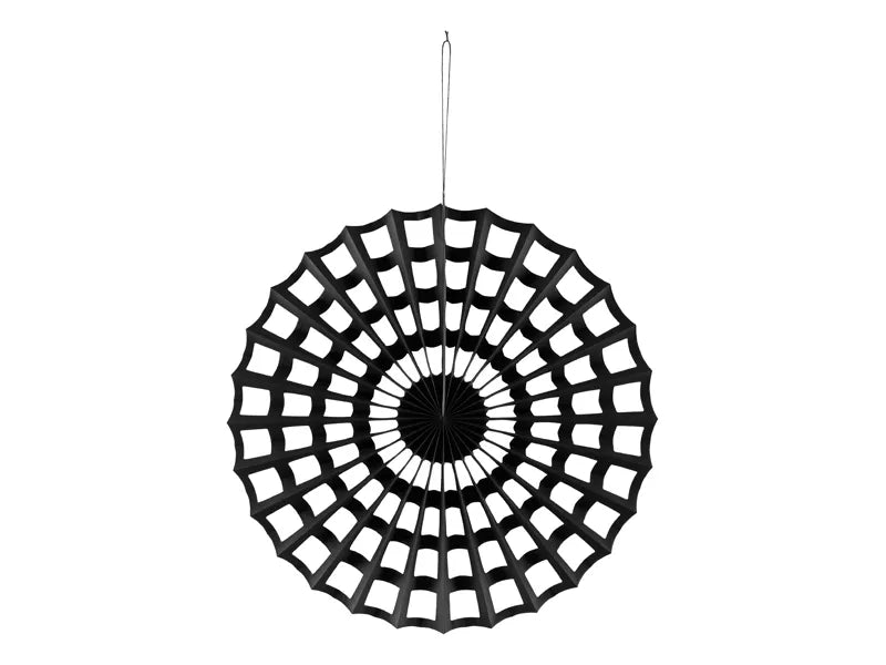 Dekoracja wisząca pajęczyna czarna 50 cm