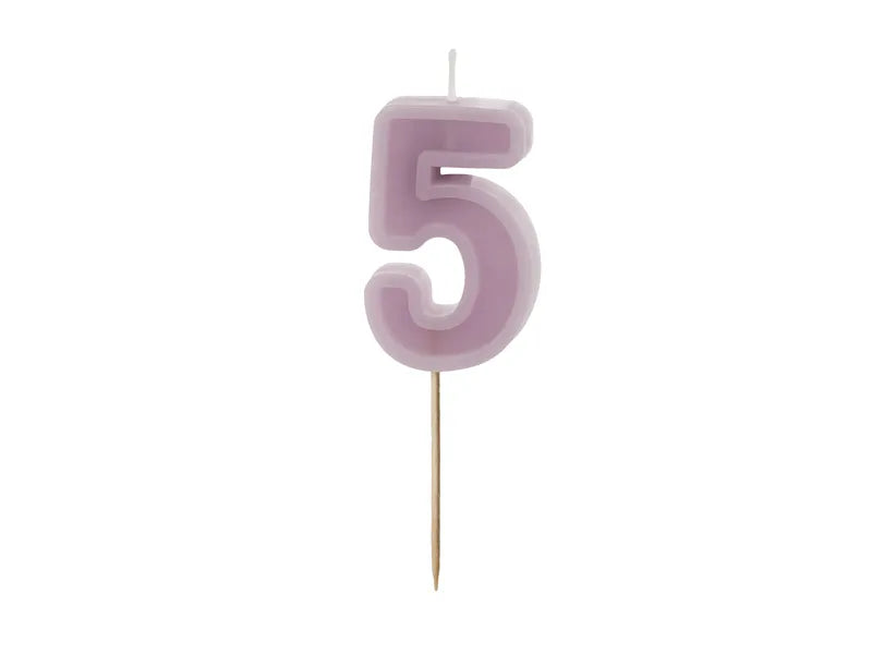 Świeca 5-letnia fioletowa 10 cm