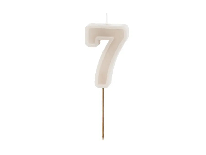 Świeca 7-letnia szara 10 cm