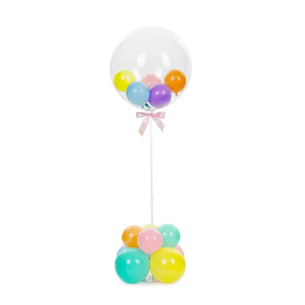 Biały stojak na balony plastikowy 72 cm