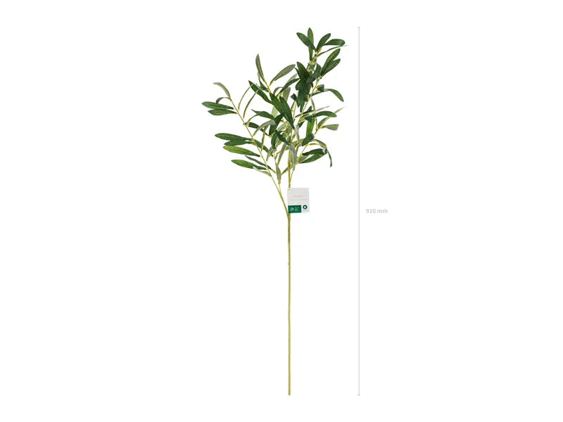 Zielona sztuczna gałązka oliwna 91cm