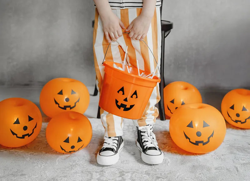 Wiaderko na Halloween Pomarańczowa dynia 20,5 cm