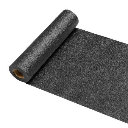 Czarny brokatowy bieżnik na stół 30 cm 5 m