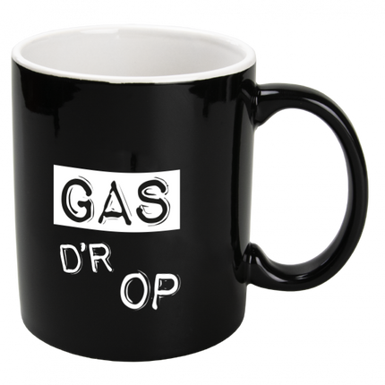 Czarny kubek Gas D'R Op 12cm