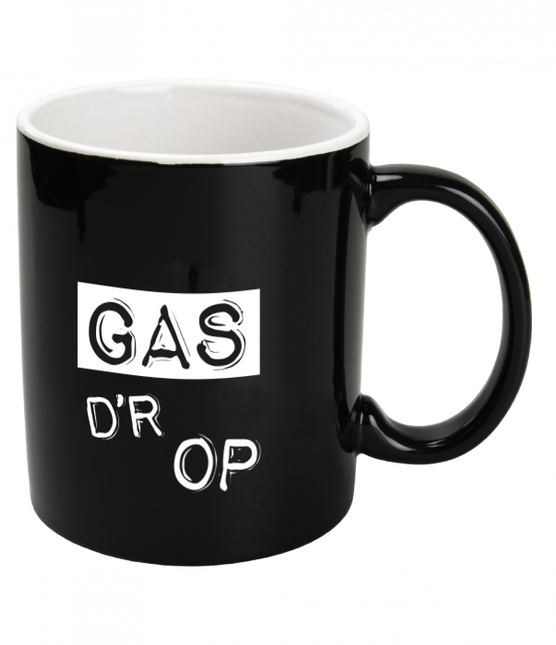 Czarny kubek Gas D'R Op 12cm