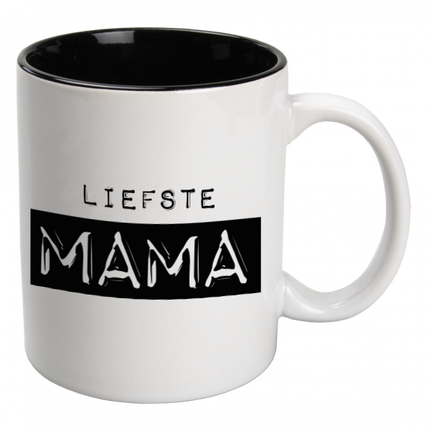 Kubek Najdroższa Mama Biały ceramiczny kubek Najdroższa Mama 12 cm