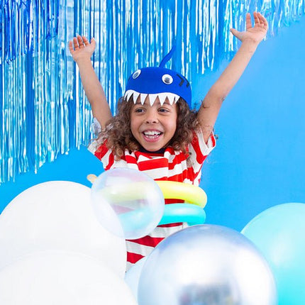 Blauw Deurgordijn 2,5m van Partydeco koop je bij Partywinkel