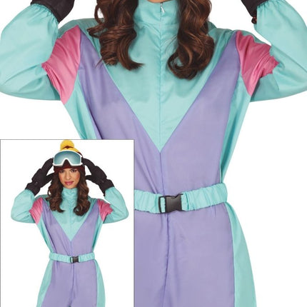 Blauw Paarse Skipak Dames - Partywinkel - 8434077841785