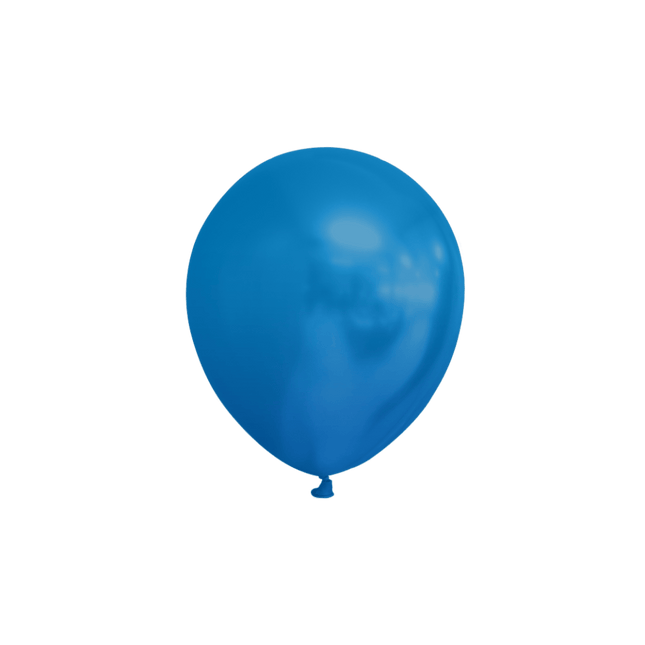 Blauwe Ballonnen Metallic 13cm 100st van WeFiesta koop je bij Partywinkel