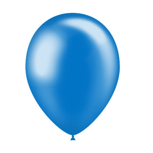 Blauwe Ballonnen Metallic 25cm 10st - Partywinkel - 8436540892904