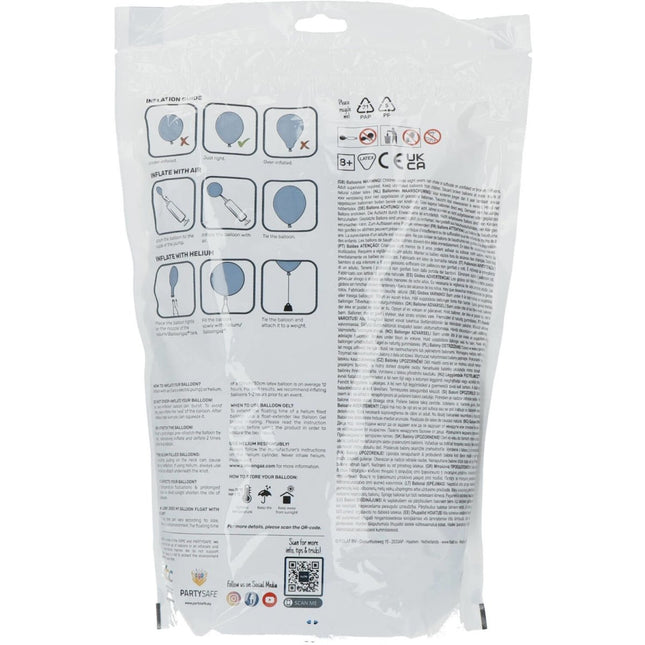 Blauwe Ballonnen Metallic Royal Blue 33cm 100st van Folat koop je bij Partywinkel