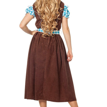 Blauwe Dirndl Jurk Oktoberfest Dames Lang van Wilbers & Wilbers koop je bij Partywinkel