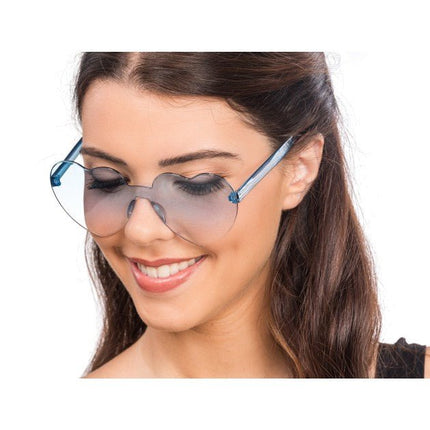 Blauwe Hartjesbril met Kleurverloop van CHAKS koop je bij Partywinkel