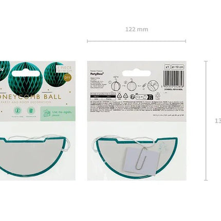 Blauwe Honeycomb van Partydeco koop je bij Partywinkel
