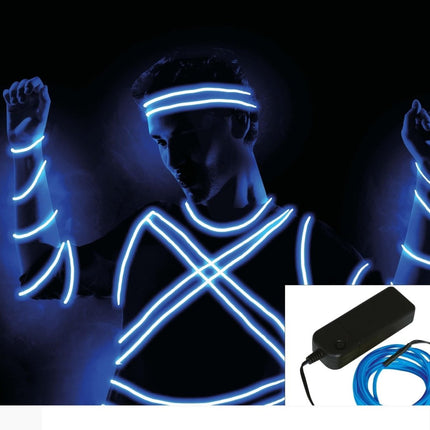 Blauwe Leddraad 5m - Partywinkel - 8434077166093