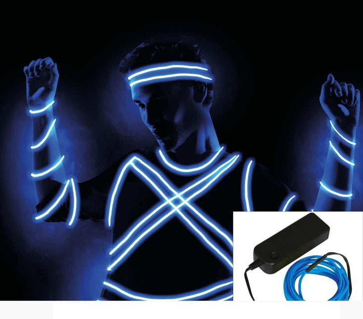 Blauwe Leddraad 5m - Partywinkel - 8434077166093