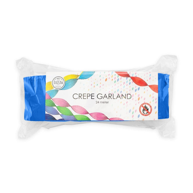 Blauwe Slingers Crepe 24m - Partywinkel - 5712735011705