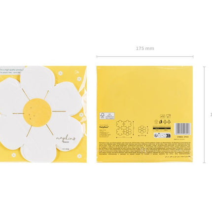 Bloemen Servetten 16,5cm 12st van Partydeco koop je bij Partywinkel