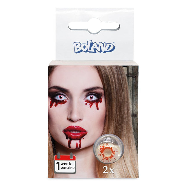 Bloodshot Weeklenzen Rood van Boland koop je bij Partywinkel