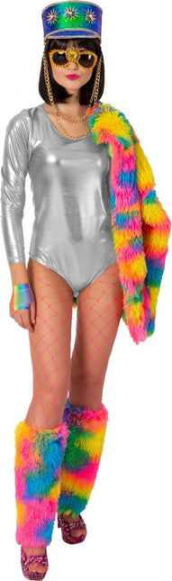 Bodysuit Zilver Metallic Dames van Orlob koop je bij Partywinkel