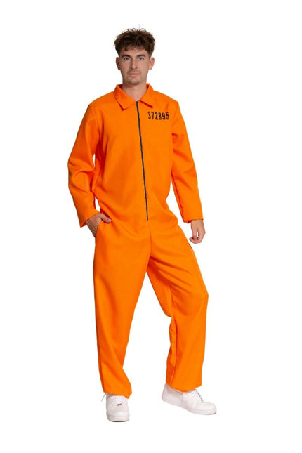 Boef Jumpsuit Oranje van Partychimp koop je bij Partywinkel