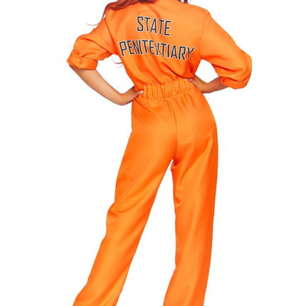 Boef Jumpsuit Oranje Dames Leg Avenue - Partywinkel - 714718545554