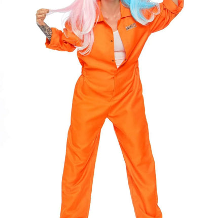 Boef Jumpsuit Oranje Dames Leg Avenue - Partywinkel - 714718545554