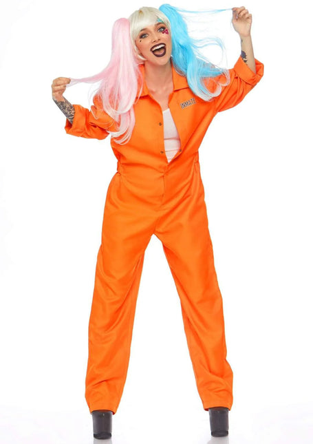 Boef Jumpsuit Oranje Dames Leg Avenue - Partywinkel - 714718545554