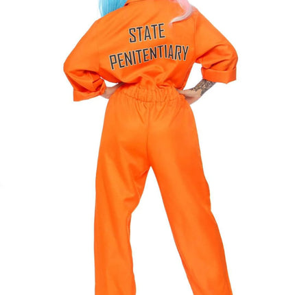 Boef Jumpsuit Oranje Dames Leg Avenue - Partywinkel - 714718545554