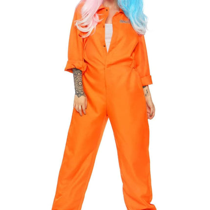 Boef Jumpsuit Oranje Dames Leg Avenue - Partywinkel - 714718545554