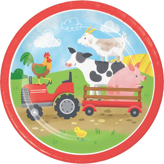 Boerderij Borden 18cm 8st van Creative Converting koop je bij Partywinkel
